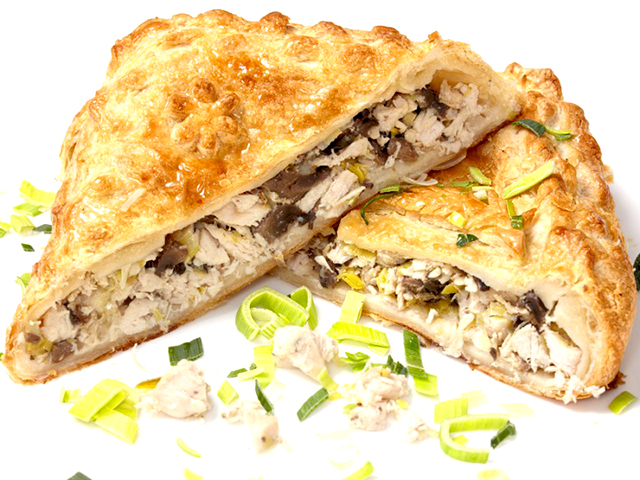 пирог грибы и курица